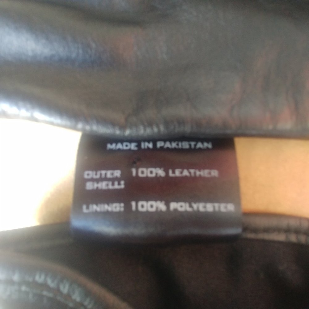 Black Brand real leather gloves Women's Large - Picture 5 of 6